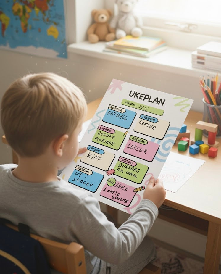 Min Store Planlegger – Pakke med ukeplan, dager og måneder