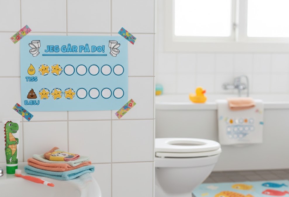 Jeg går på do! – Belønningsskjema for pottetrening