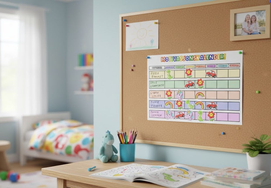 Motivasjonskalender – Fargerik ukeplan for hele familien